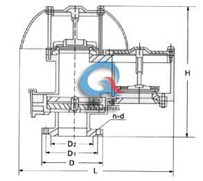 QZF全天候防凍防火呼吸閥外形結(jié)構(gòu)圖